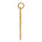 14K Yellow Gold Diamond-Cut Eastern Orthodox Cross Pendant Jewerly 32mm x 13mm